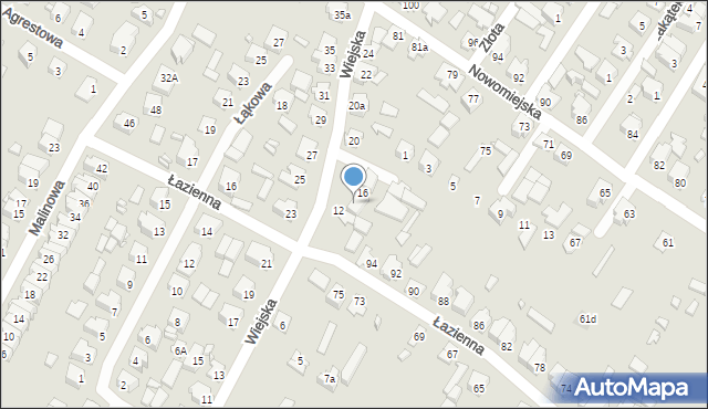 Augustów, Wiejska, 14, mapa Augustów