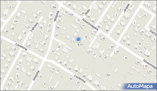 Augustów, Wiosenna, 5, mapa Augustów