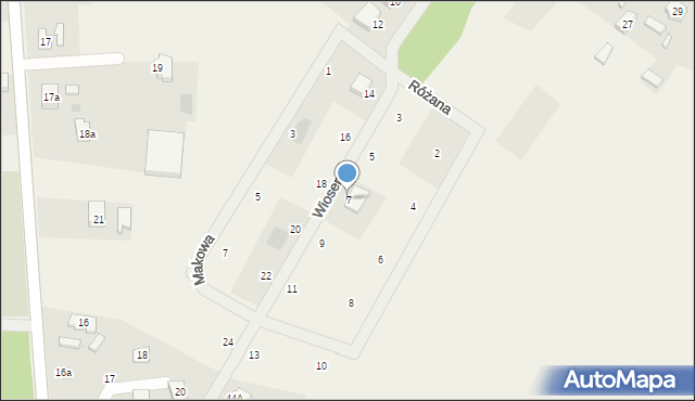 Babiak, Wiosenna, 7, mapa Babiak