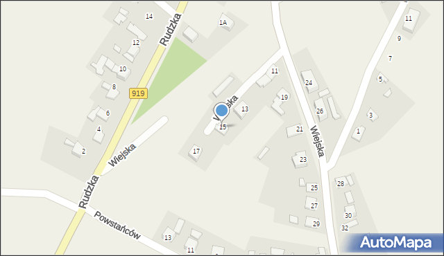 Babice, Wiejska, 15, mapa Babice