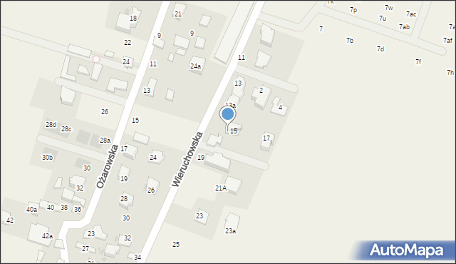 Babice Nowe, Wieruchowska, 15a, mapa Babice Nowe