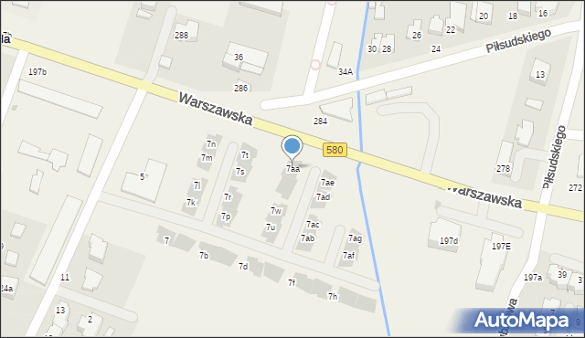 Babice Nowe, Wieruchowska, 7aa, mapa Babice Nowe
