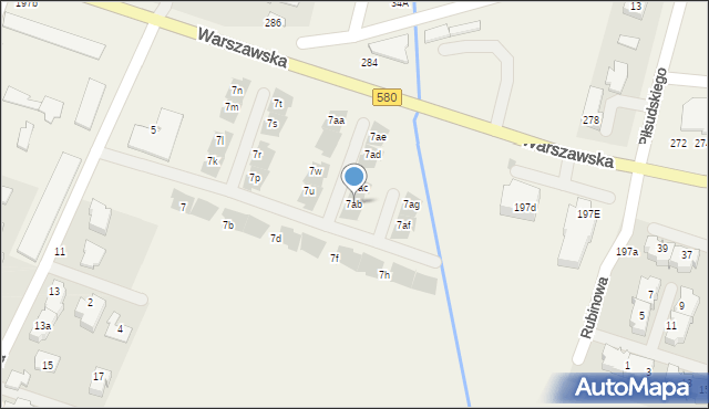 Babice Nowe, Wieruchowska, 7ab, mapa Babice Nowe