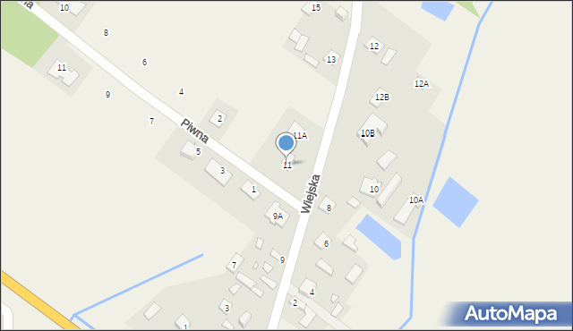 Baniocha, Wiejska, 11, mapa Baniocha