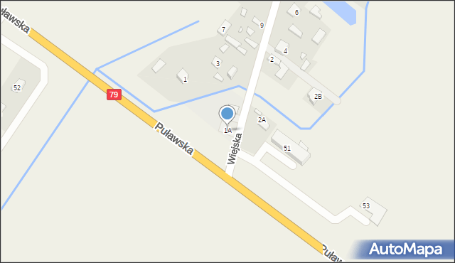 Baniocha, Wiejska, 1A, mapa Baniocha