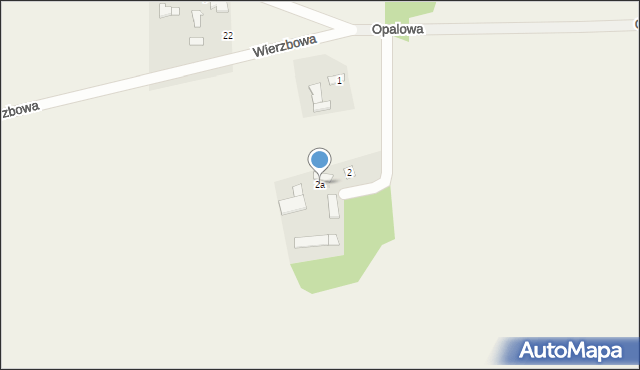 Baranów, Wierzbowa, 2a, mapa Baranów