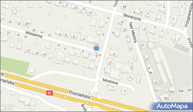 Baranowo, Wiosenna, 1, mapa Baranowo