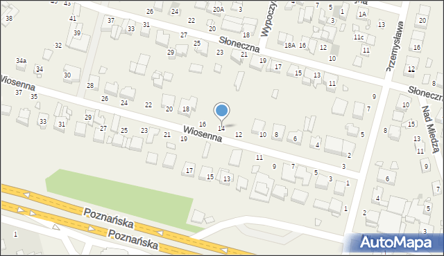 Baranowo, Wiosenna, 14, mapa Baranowo