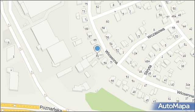 Baranowo, Wiosenna, 61, mapa Baranowo