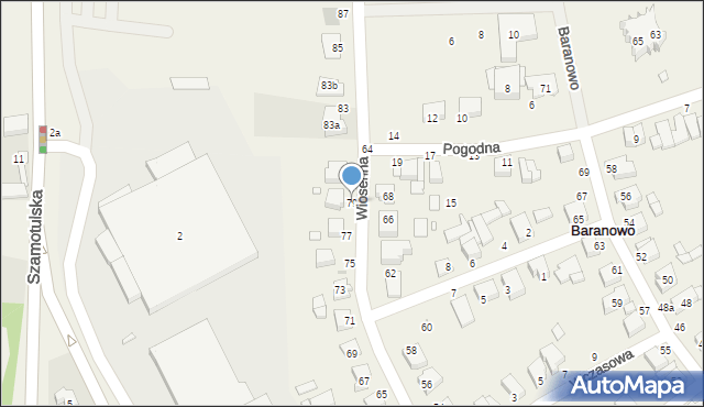 Baranowo, Wiosenna, 79, mapa Baranowo