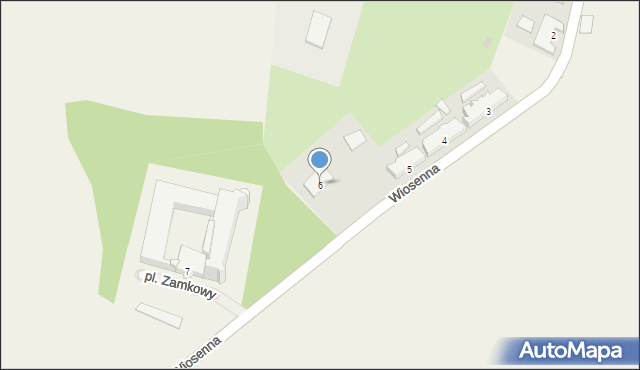 Barciany, Wiosenna, 6, mapa Barciany