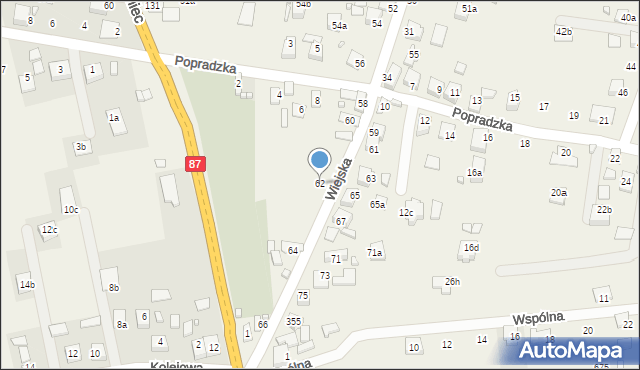 Barcice, Wiejska, 62, mapa Barcice