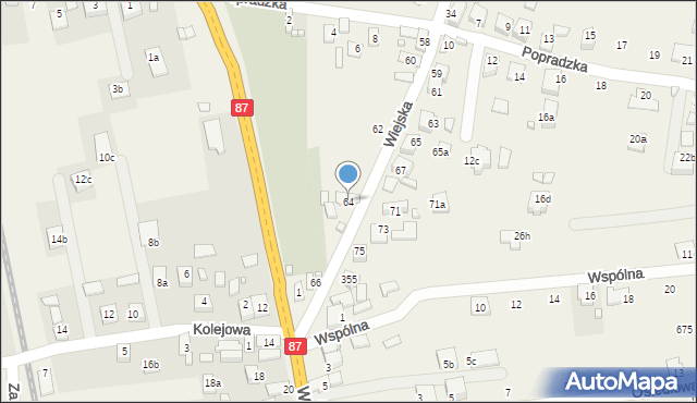 Barcice, Wiejska, 64, mapa Barcice