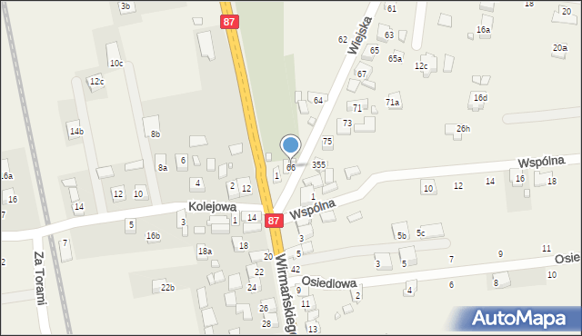 Barcice, Wiejska, 66, mapa Barcice