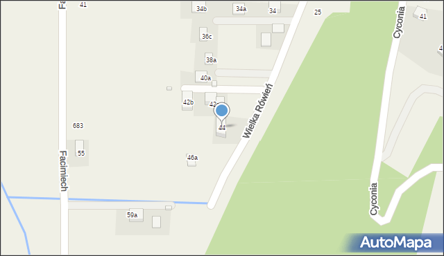 Barcice, Wielka Rówień, 44, mapa Barcice