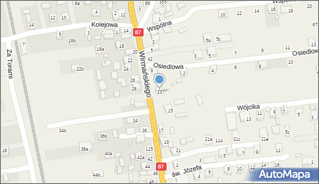 Barcice, Wirmańskiego Józefa, ks., 13, mapa Barcice