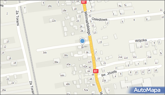 Barcice, Wirmańskiego Józefa, ks., 34, mapa Barcice