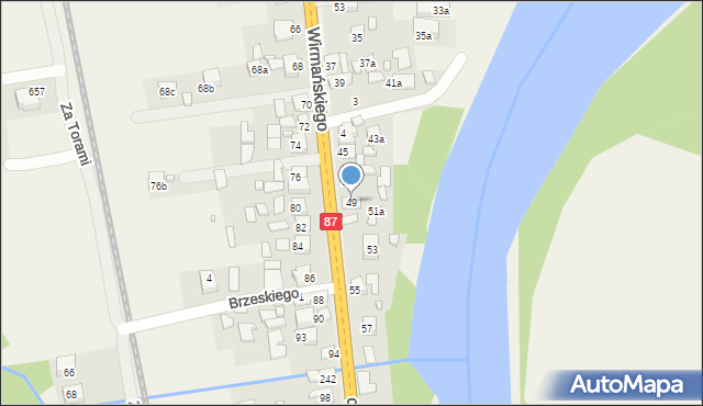 Barcice, Wirmańskiego Józefa, ks., 49, mapa Barcice