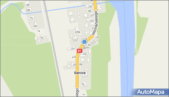 Barcice, Wirmańskiego Józefa, ks., 63, mapa Barcice