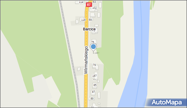 Barcice, Wirmańskiego Józefa, ks., 77, mapa Barcice
