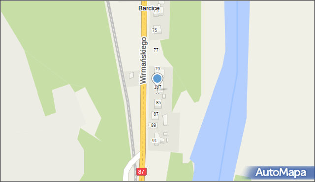 Barcice, Wirmańskiego Józefa, ks., 83, mapa Barcice