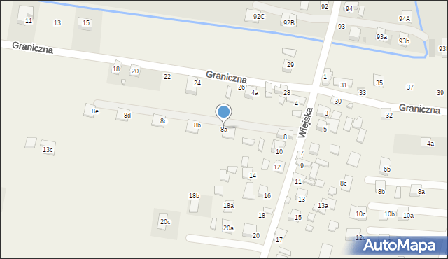 Barcice Dolne, Wiejska, 8a, mapa Barcice Dolne