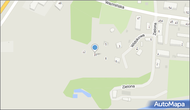 Barczewo, Widokowa, 10, mapa Barczewo