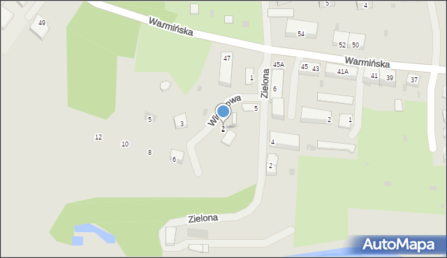 Barczewo, Widokowa, 2, mapa Barczewo