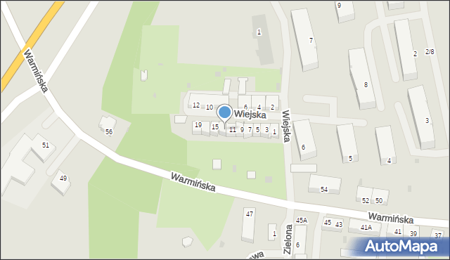 Barczewo, Wiejska, 13, mapa Barczewo