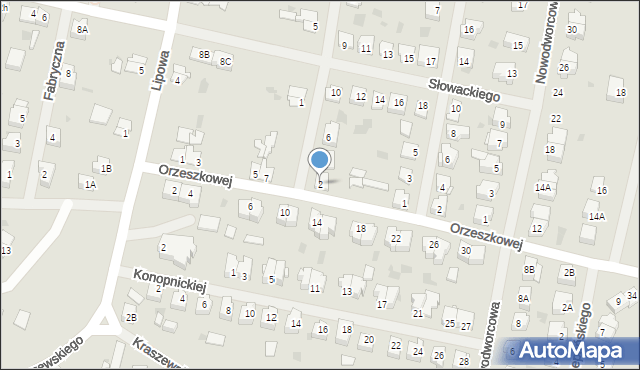 Barczewo, Wiśniowa, 2, mapa Barczewo