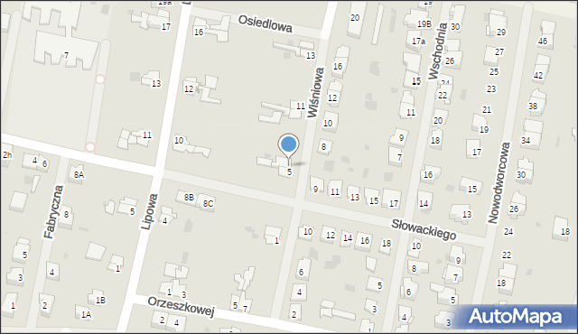 Barczewo, Wiśniowa, 7, mapa Barczewo