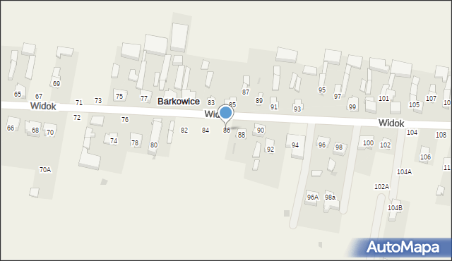Barkowice, Widok, 86, mapa Barkowice