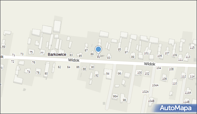 Barkowice, Widok, 91, mapa Barkowice