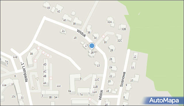 Barlinek, Widok, 15, mapa Barlinek