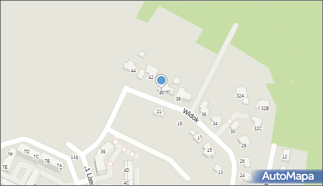 Barlinek, Widok, 40, mapa Barlinek