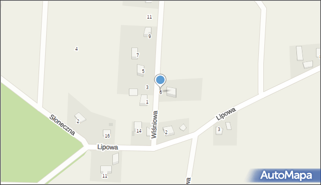 Barłomino, Wiśniowa, 6, mapa Barłomino