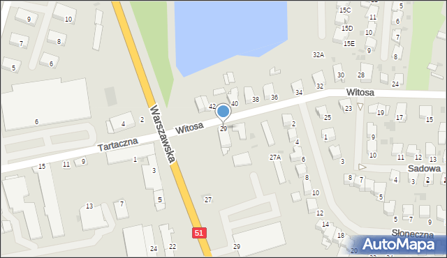 Bartoszyce, Witosa Wincentego, 29, mapa Bartoszyce