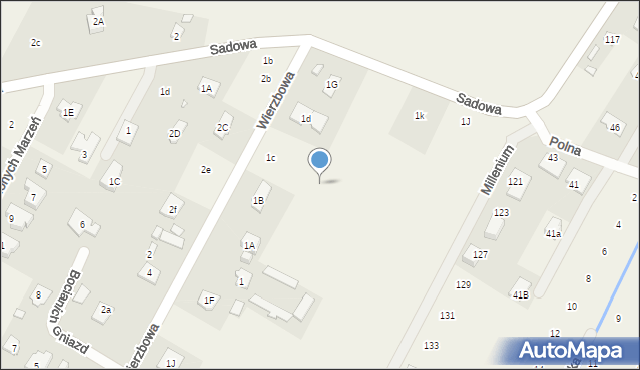 Baszkówka, Wierzbowa, 1ca, mapa Baszkówka