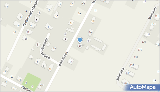 Baszkówka, Wierzbowa, 1F, mapa Baszkówka