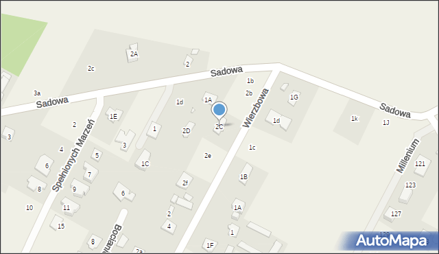 Baszkówka, Wierzbowa, 2C, mapa Baszkówka