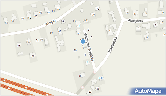 Batowice, Wichrowe Wzgórze, 5, mapa Batowice