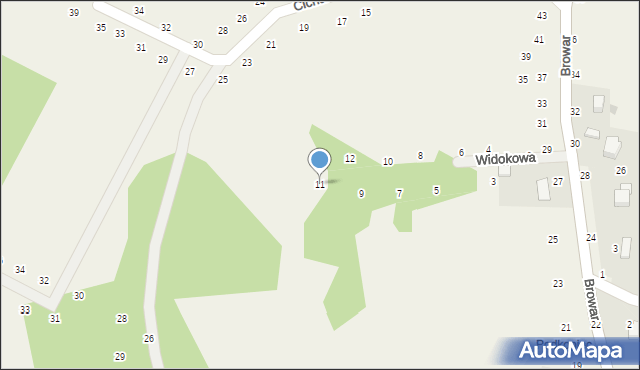 Będkowice, Widokowa, 11, mapa Będkowice