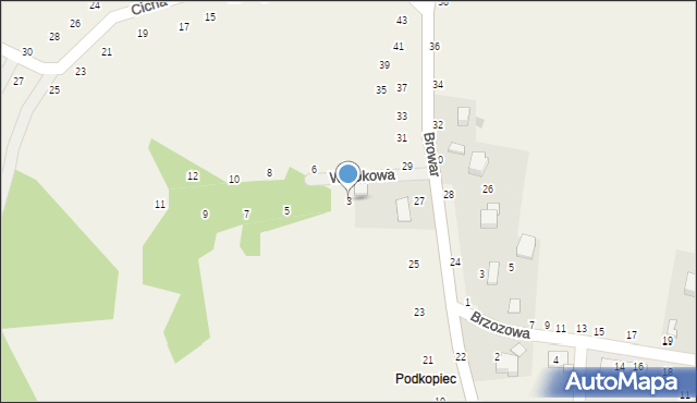 Będkowice, Widokowa, 3, mapa Będkowice