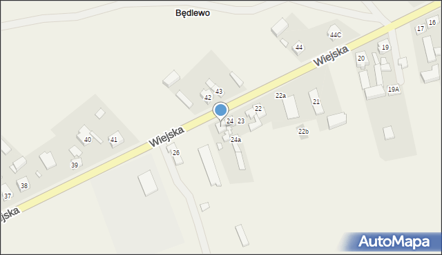 Będlewo, Wiejska, 25, mapa Będlewo