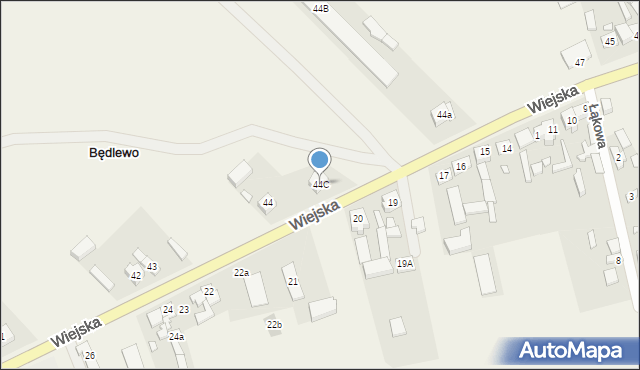 Będlewo, Wiejska, 44C, mapa Będlewo