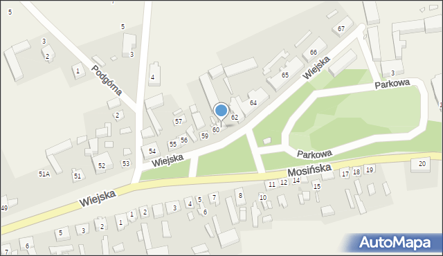 Będlewo, Wiejska, 61, mapa Będlewo