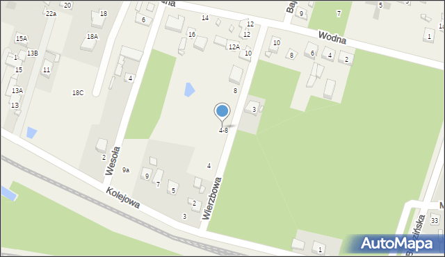 Bedoń Przykościelny, Wierzbowa, 6, mapa Bedoń Przykościelny