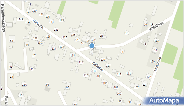 Bedoń Przykościelny, Wiśniowa, 1, mapa Bedoń Przykościelny