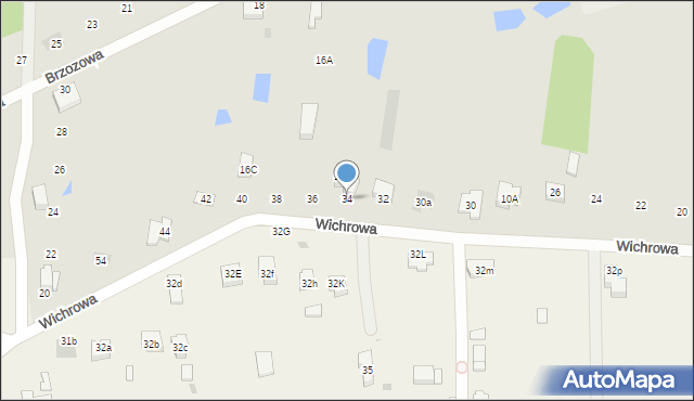 Bełchatów, Wichrowa, 34, mapa Bełchatów