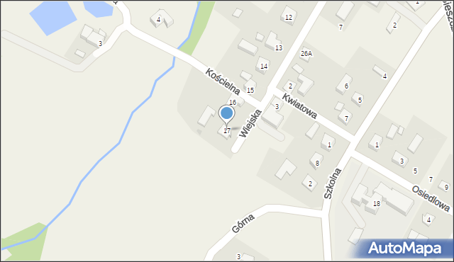 Berezka, Wiejska, 17, mapa Berezka